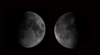 The Moon at Waning and Waxing gibbous phases.